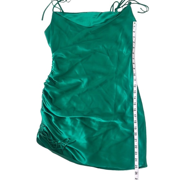 Cinq a Sept Tallulah Jade Green Silk Mini Dress Size 6 Reg. $395 - Picture 11 of 12